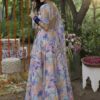 zyvra pastel pink floral georgette lehenga set