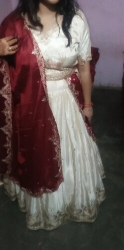 ✨ ivory & maroon royal heritage lehenga – wedding & festive edition