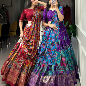 Home royal kalamkari silk lehenga — premium heritage wedding & festive edition