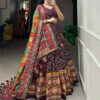 ikat tussar silk traditional lehenga set
