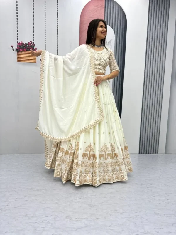 zyvra embroidered art silk celebrity lehenga set