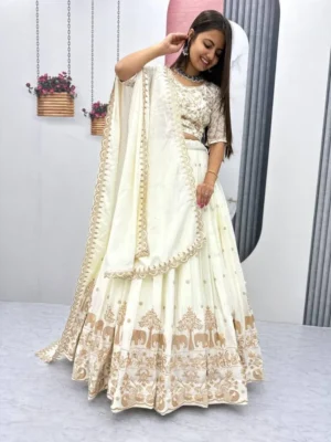 zyvra embroidered art silk celebrity lehenga set