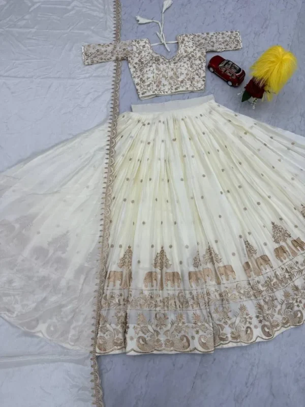 zyvra embroidered art silk celebrity lehenga set