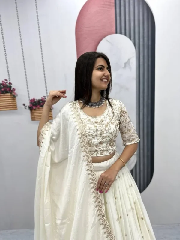 zyvra embroidered art silk celebrity lehenga set