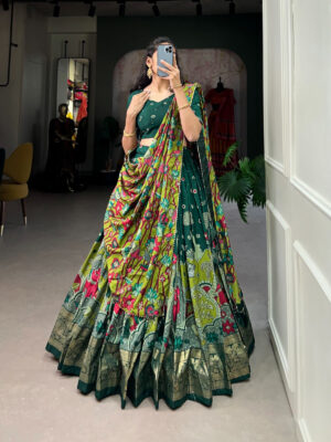 royal kalamkari silk lehenga — premium heritage wedding & festive edition