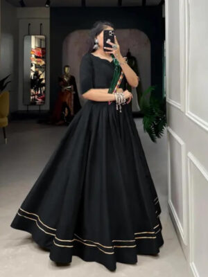 zyvra royal solid flared lehenga set with bandhani dupatta