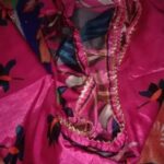 zyvra botanical print tussar silk lehenga set