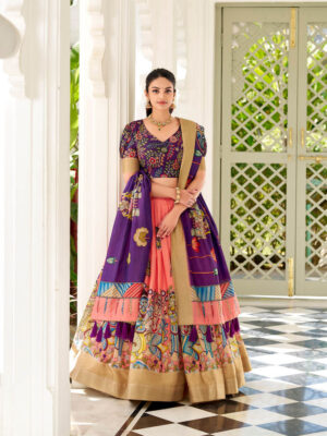 ✨ royal kalamkari silk lehenga — premium heritage festive edition