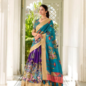 ✨ royal kalamkari silk lehenga — premium heritage festive edition