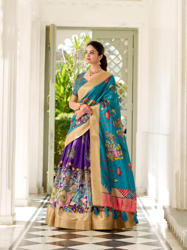 ✨ royal kalamkari silk lehenga — premium heritage festive edition ✨ royal kalamkari silk lehenga — premium heritage festive edition