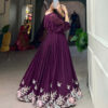 wine breathtaking embroidered georgette lehenga co ord set 2 1024x1024