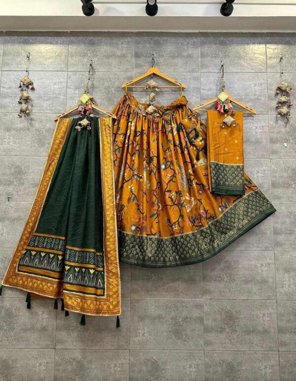 ✨ kalamkari heritage tussar silk lehenga — premium traditional designer collection