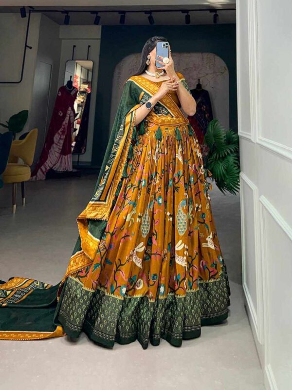 ✨ kalamkari heritage tussar silk lehenga — premium traditional designer collection