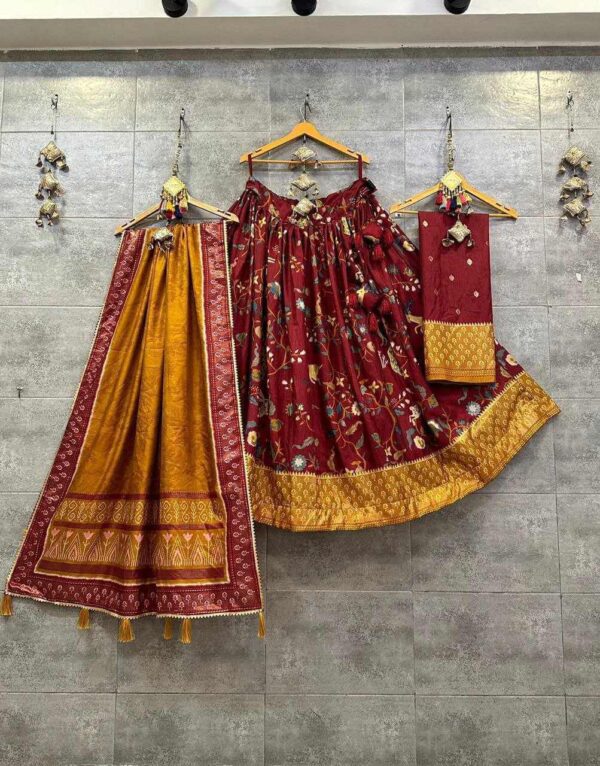 ✨ kalamkari heritage tussar silk lehenga — premium traditional designer collection